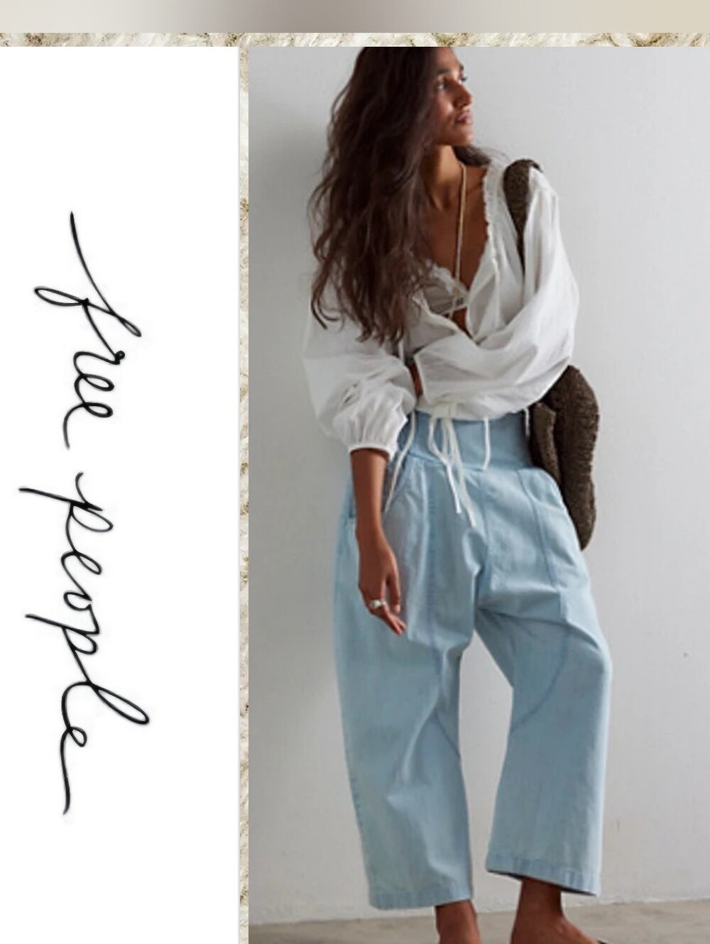 Free People We The Free Lunan Crop Harem Jeans XS